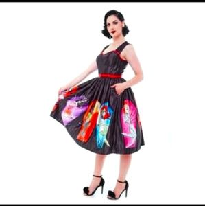 NWT REBEL LOVE Pinstriped Monster Babes Dress